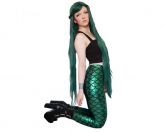 Calça Legging Modeladora em Lamê Glitter Metalica - Sereia Escamas Mermaid Verde
